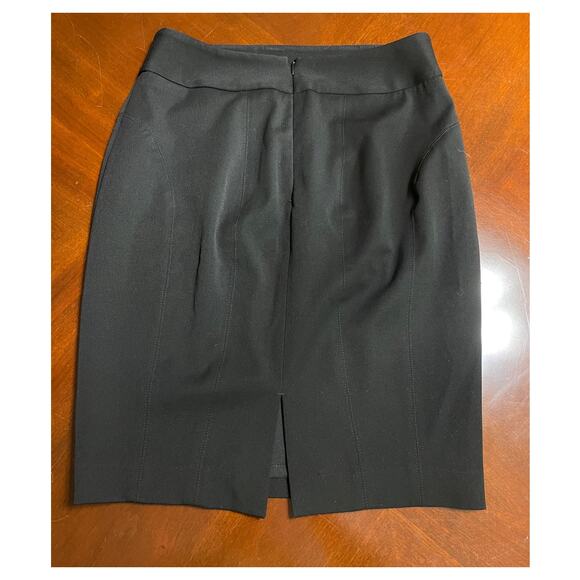 Express Womens Pencil Skirt Size 6 Midi Black Lined Formal Workwear Occasion - Picture 2 of 9
